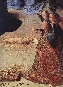 GOES, Hugo van der The Adoration of the Shepherds (detail) Germany oil painting artist